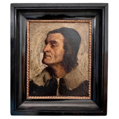 Used 19th Century Portrait Oil Painting of Giuliano de Medici in a Black Frame, 1885