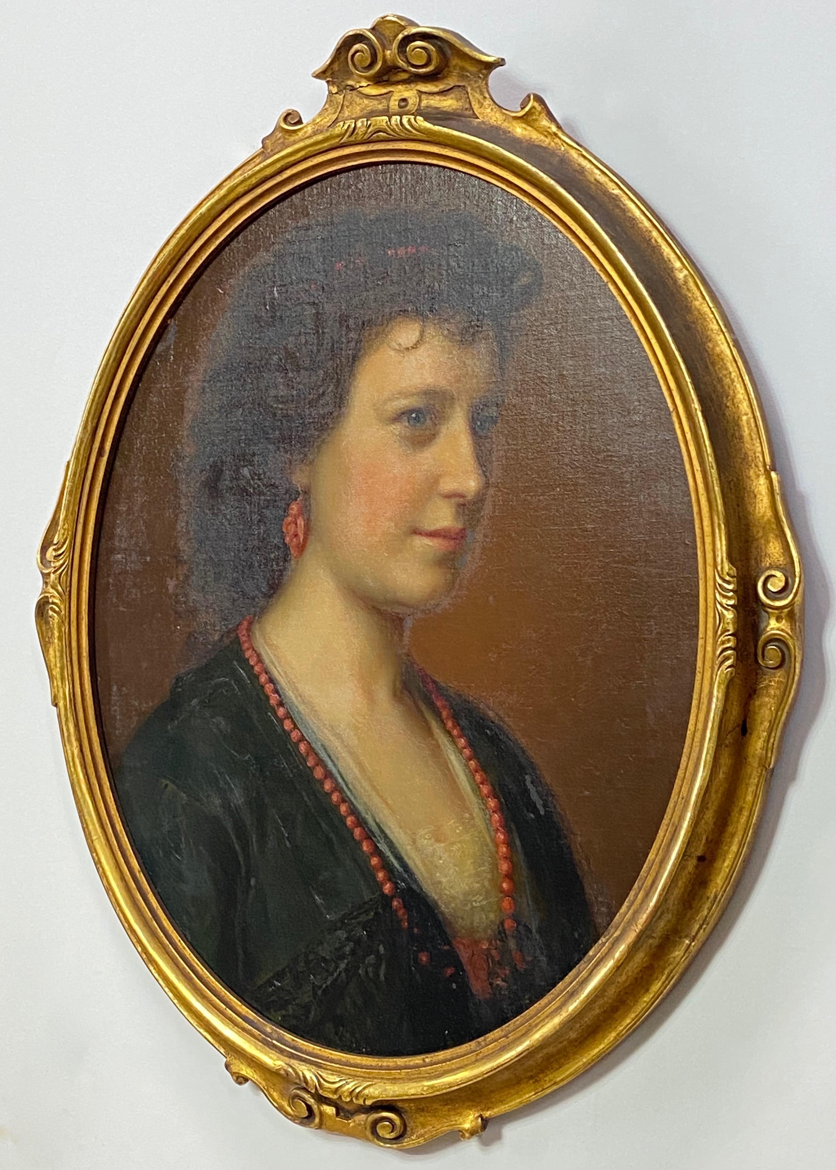 19th Century Portrait Painting of a Beautiful Young Woman, circa 1860 In Good Condition In San Francisco, CA