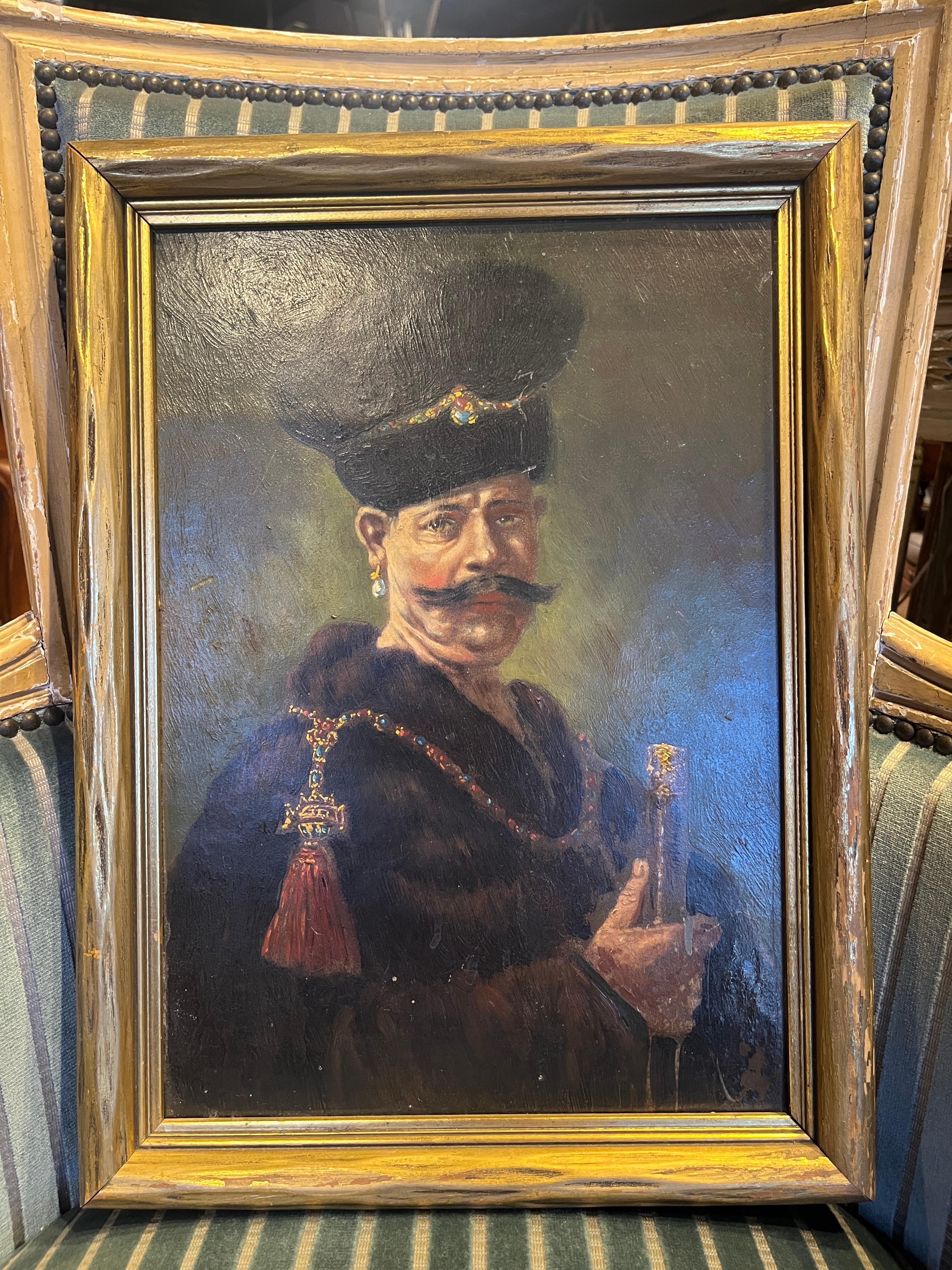 Retrato del siglo XIX Noble polaco Copia de Rembrandt. Precioso cuadro comprado en Francia. Desgaste adecuado a la edad, consulta las fotos detalladas o envíanos un mensaje con tus preguntas. 