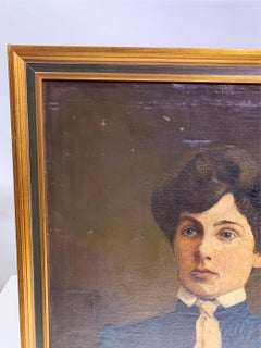 19th Century Portrait Wooden Framed Painting / Oil on Canvas