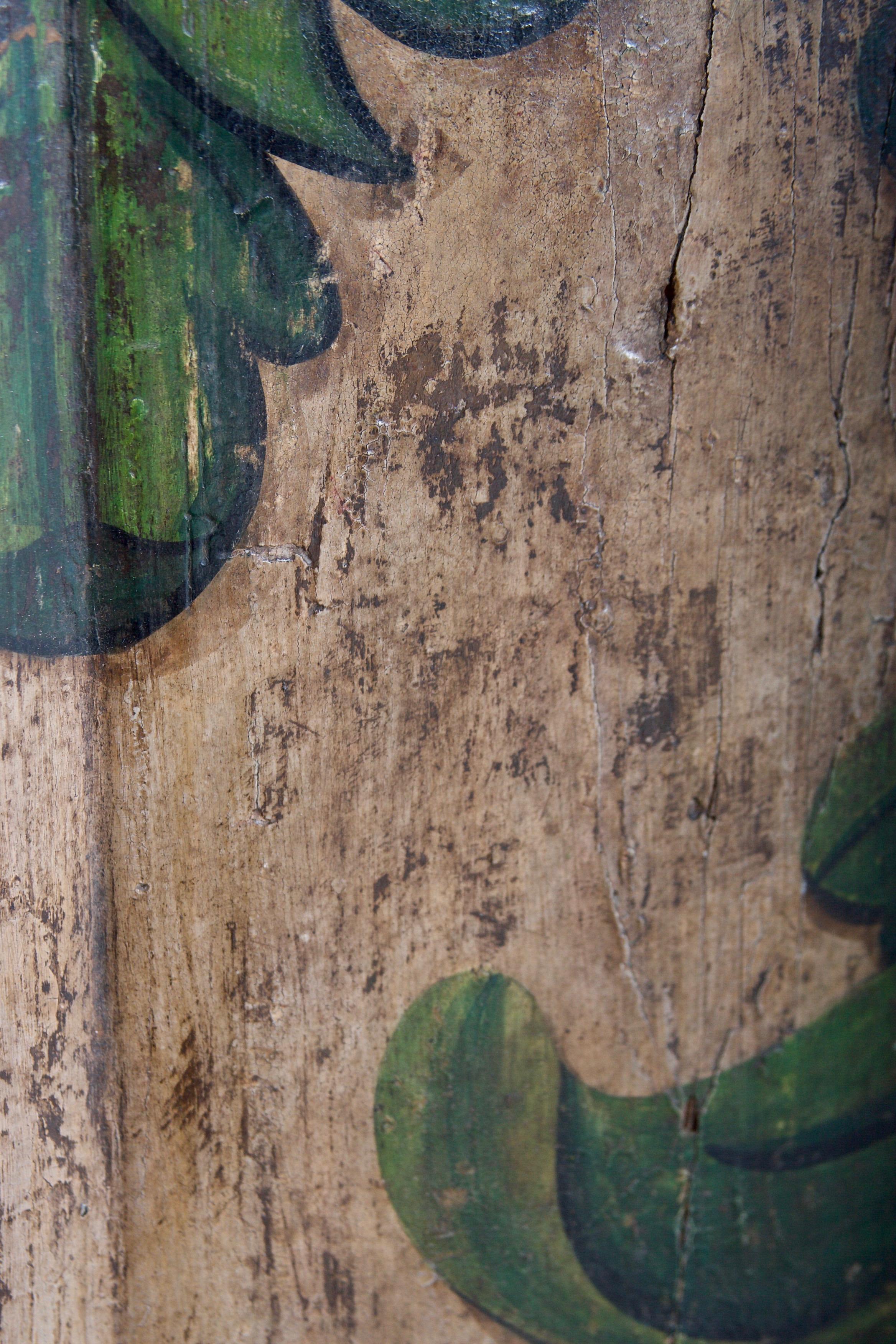 19th Century Portugese Polycromed Headboard For Sale 4