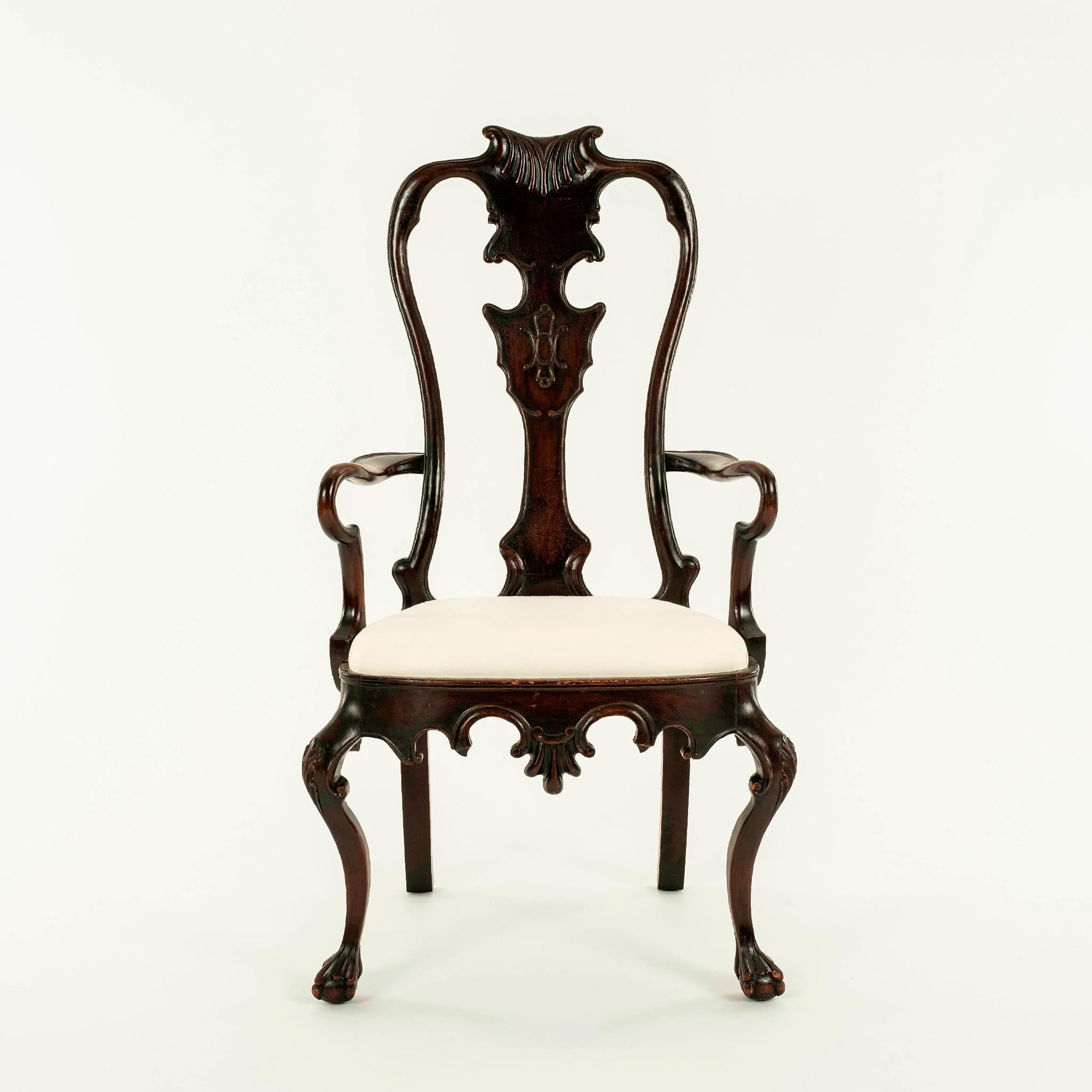 Hand-Carved 19th Century Portuguese Arm Chair