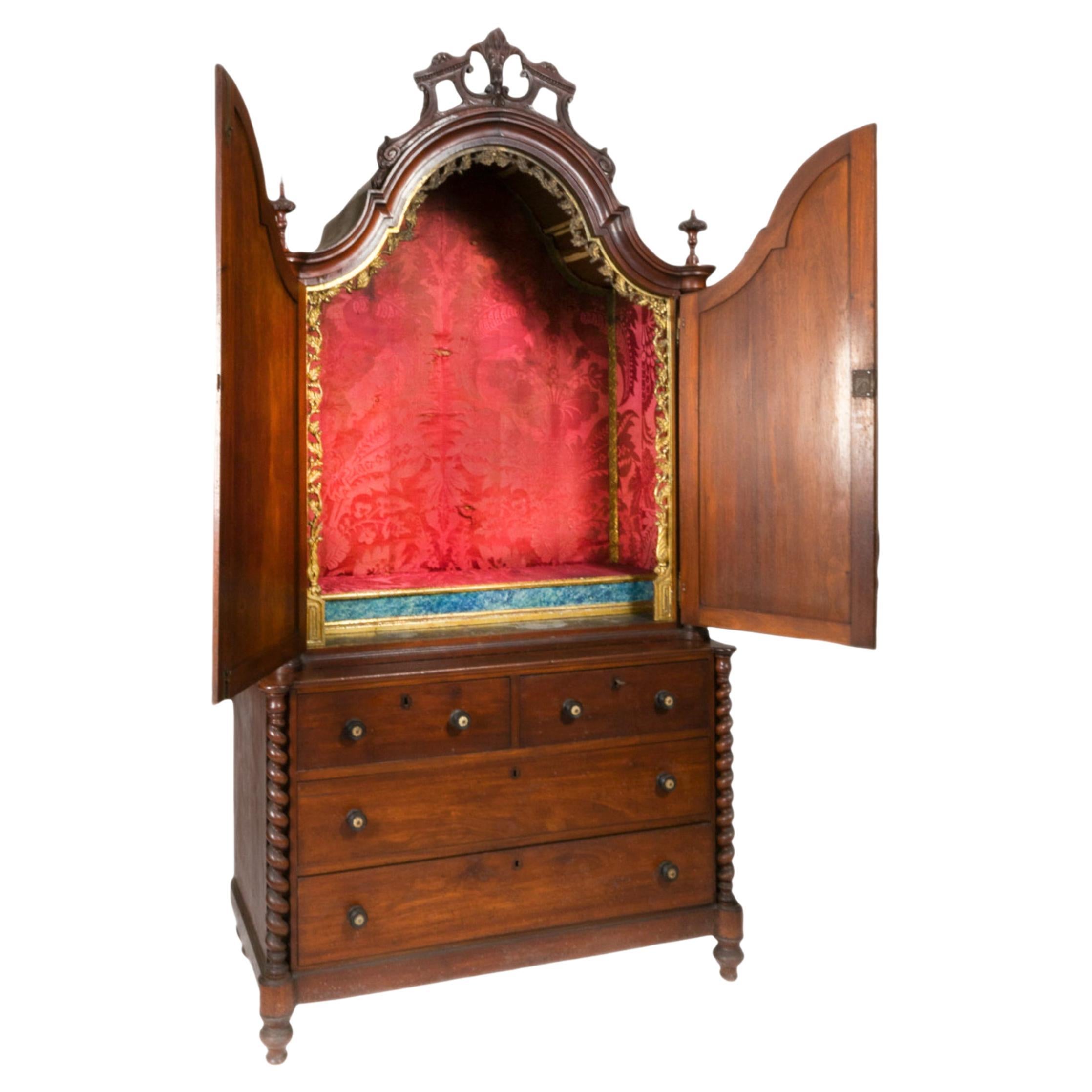 19th Century Portuguese Baroque Chest of Drawers Oratory