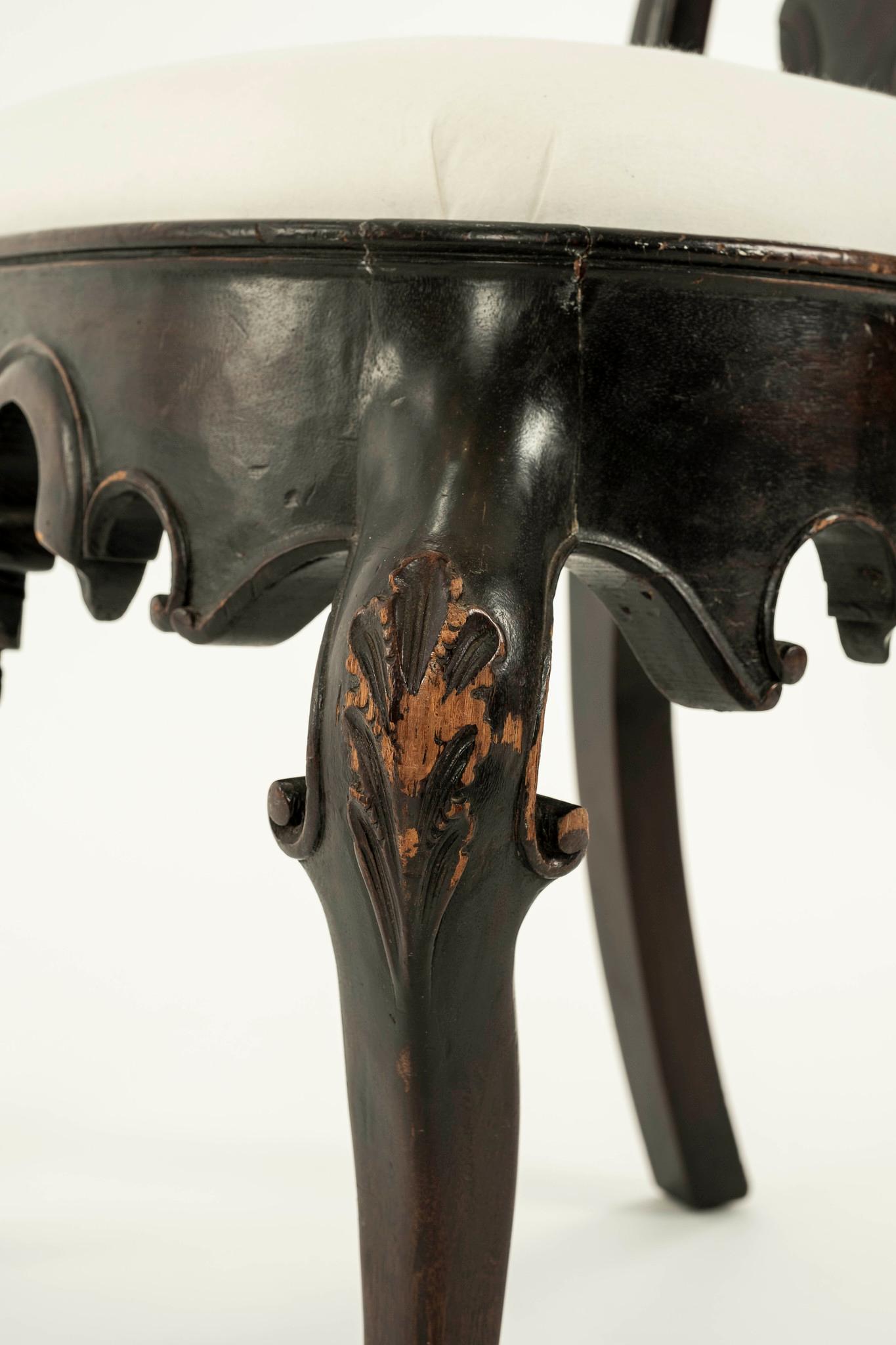 Acajou Chaise portugaise du 19ème siècle en vente