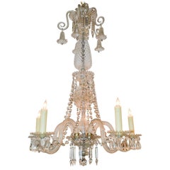 Antique 19th Century Portuguese Crystal and Glass Chandelier