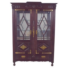 Portugiesischer Vitrinenschrank im niederländischen Stil des 19.