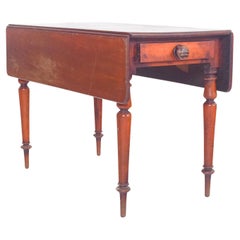 Antique 19th Century Portuguese Flip Flap Table with Drawer
