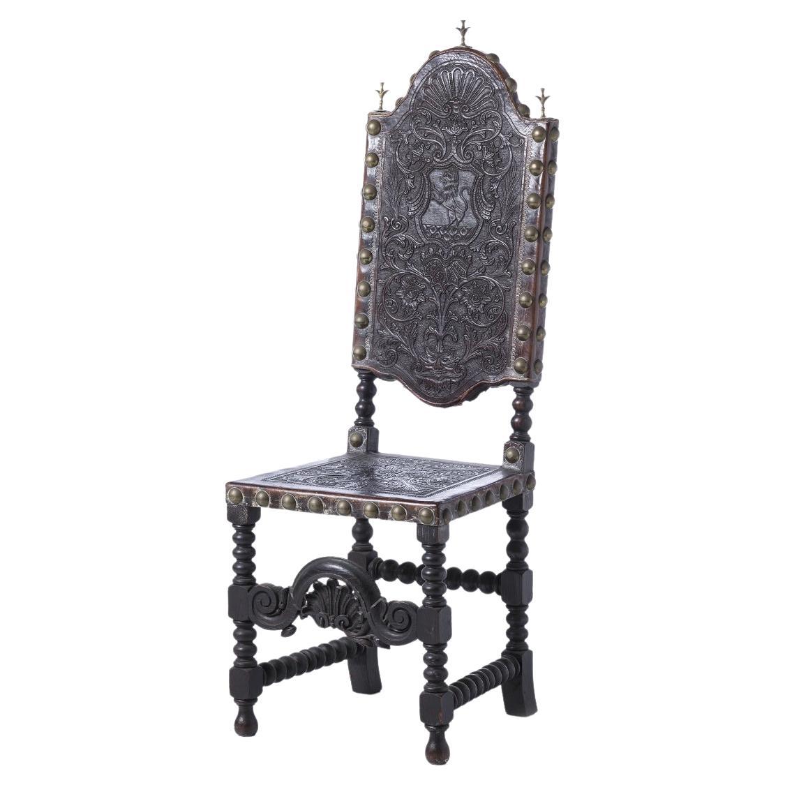 19th Century Portuguese High Back Chair