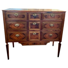 19th Century Portuguese Neoclassical Mahogany Commode With Inlay