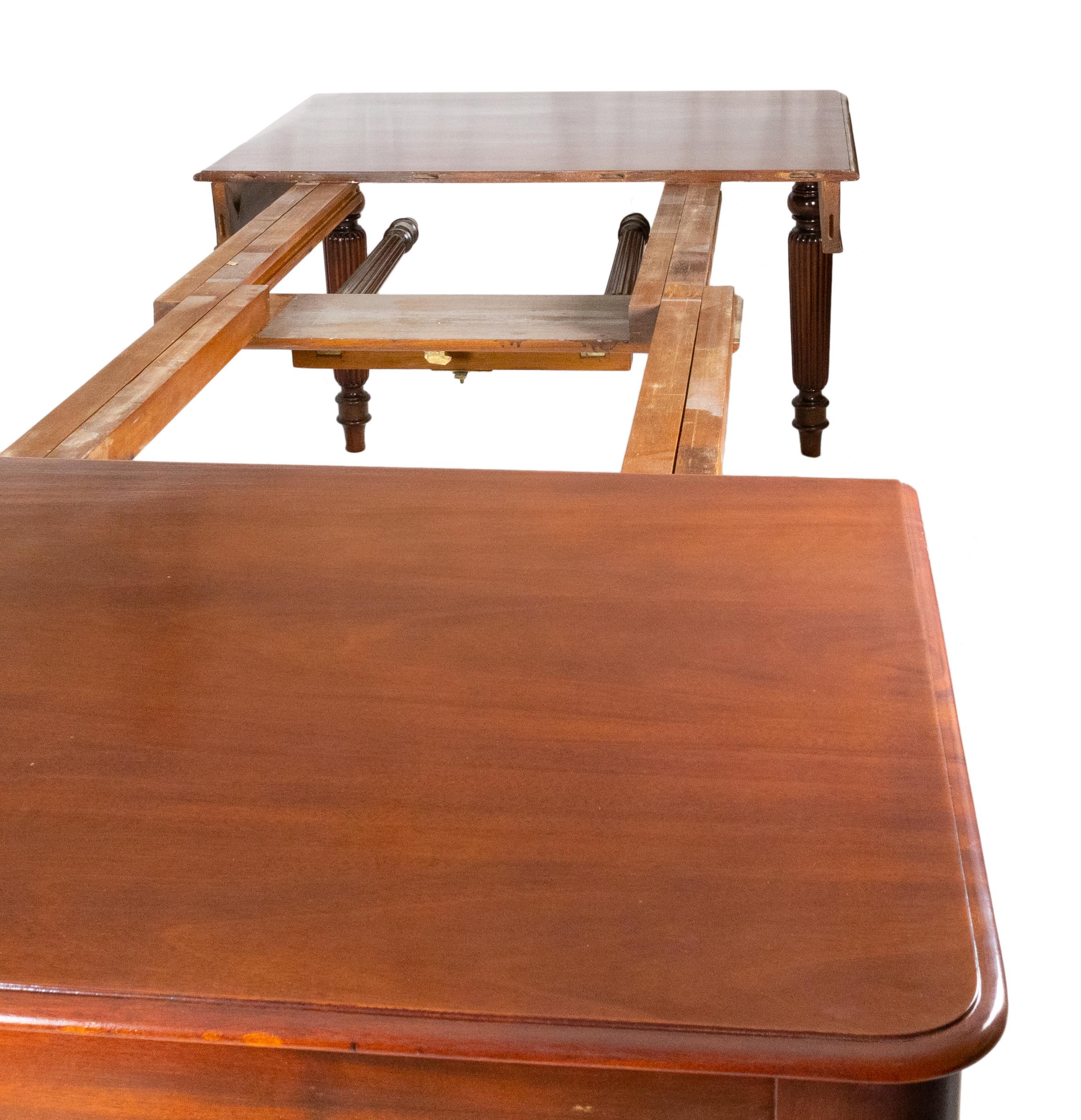 Wood 19th Century Portuguese Mahogany Dining Table For Sale