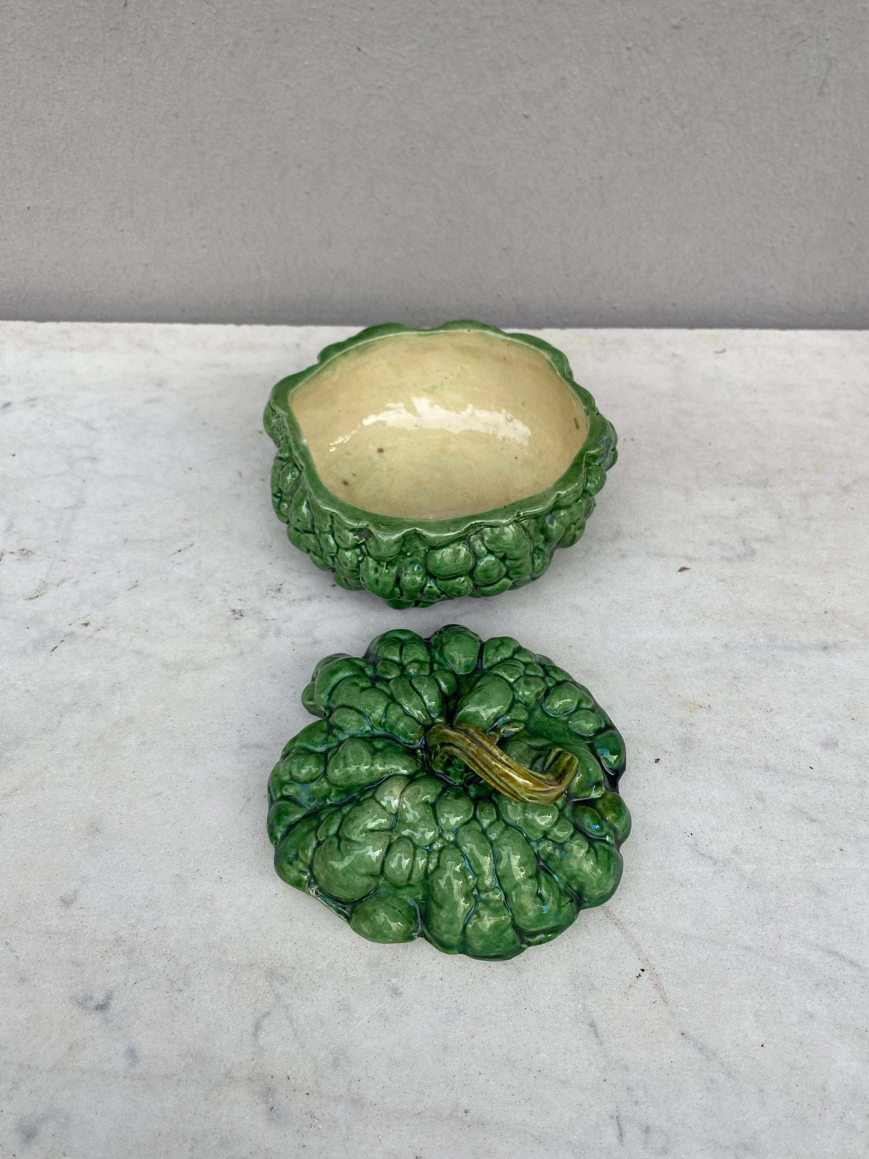 Ceramic 19th Century Portuguese Majolica Pumpkin For Sale
