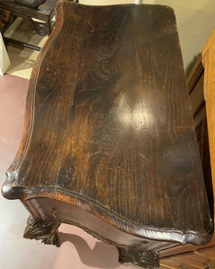 19th Century Portuguese Ornately Carved Rococo Revival Lowboy