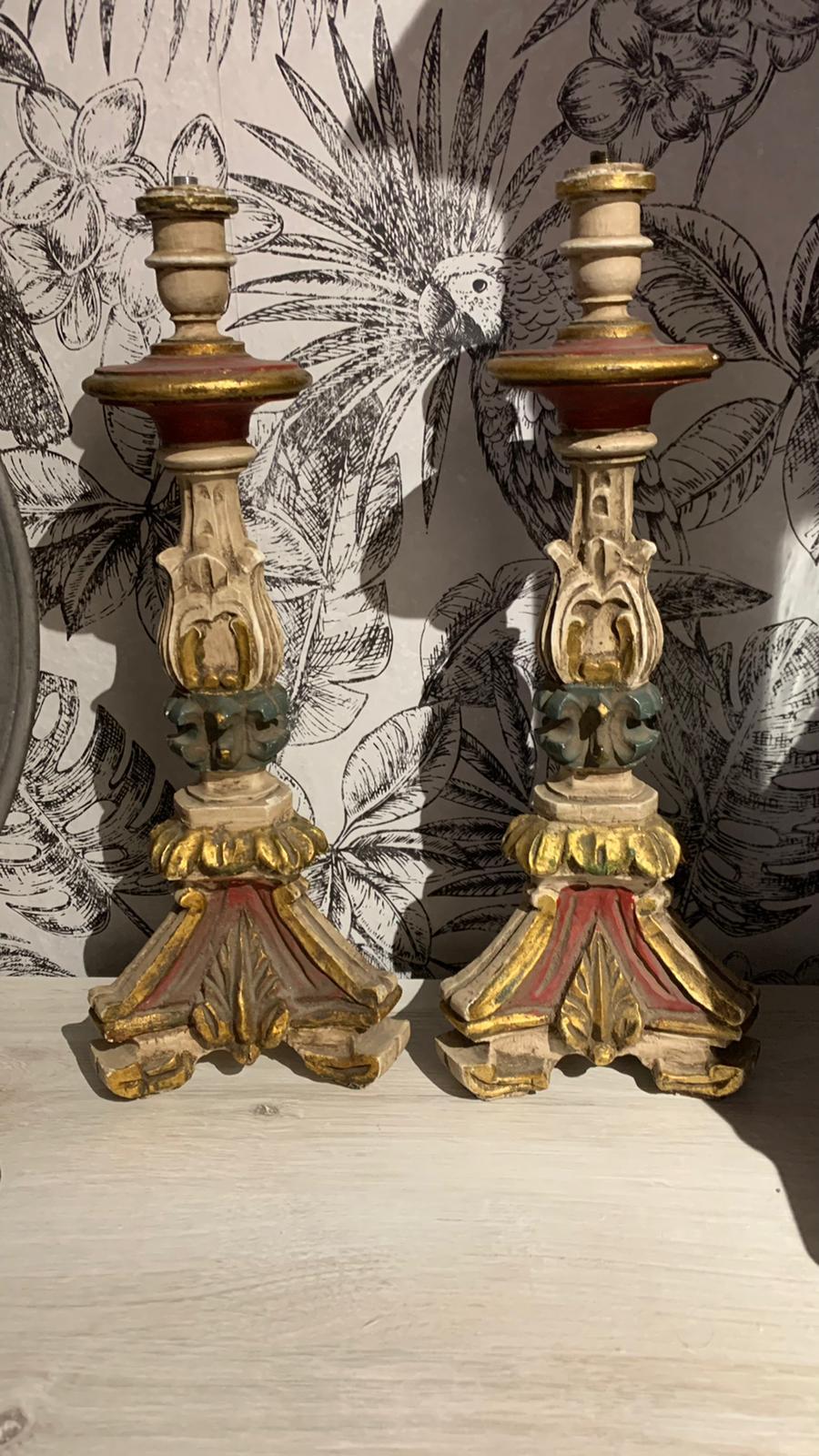 19th Century Portuguese Pair of Torch Holders In Good Condition In Madrid, ES