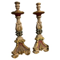 19th Century Portuguese Pair of Torch Holders