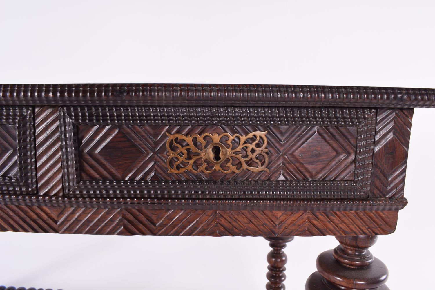 Late 19th Century 19th Century Portuguese Rosewood Buffet Center Table, 1890