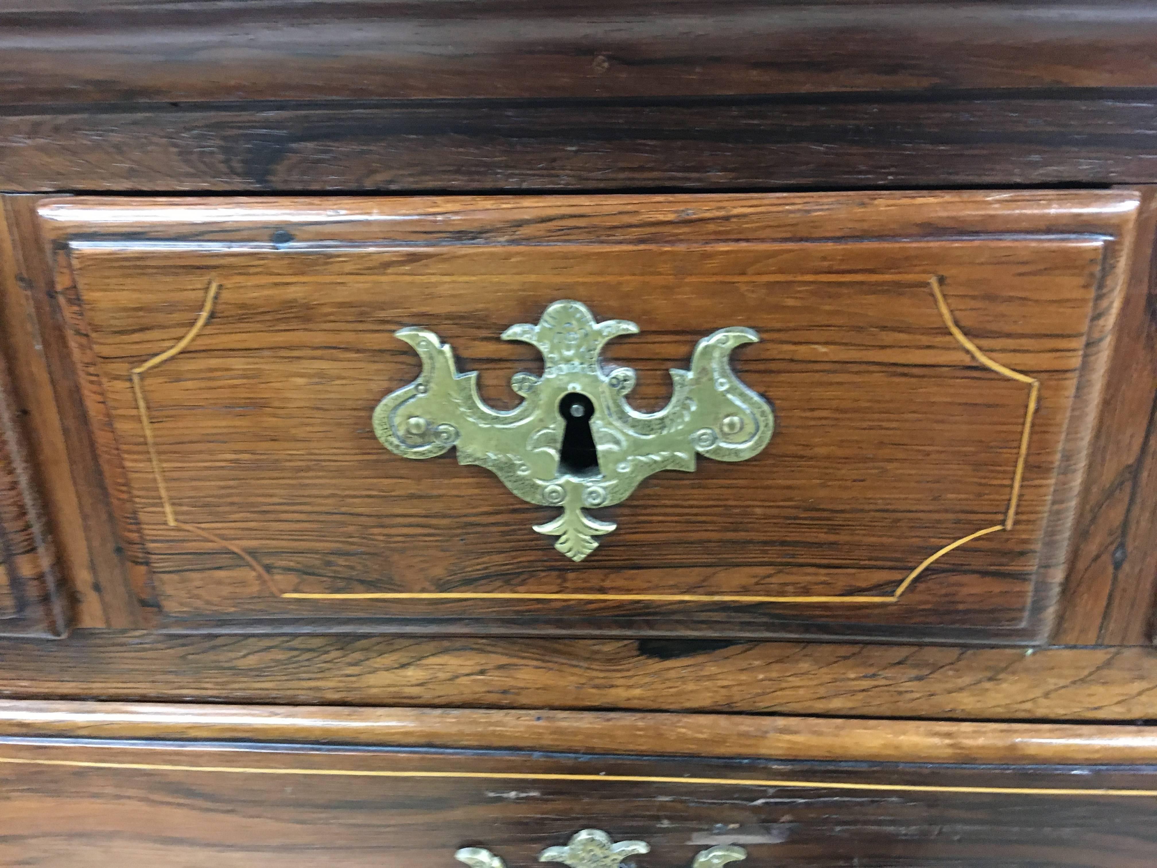 19th Century Portuguese Rosewood Commode Dressing Chest In Good Condition For Sale In Farmers Branch, TX