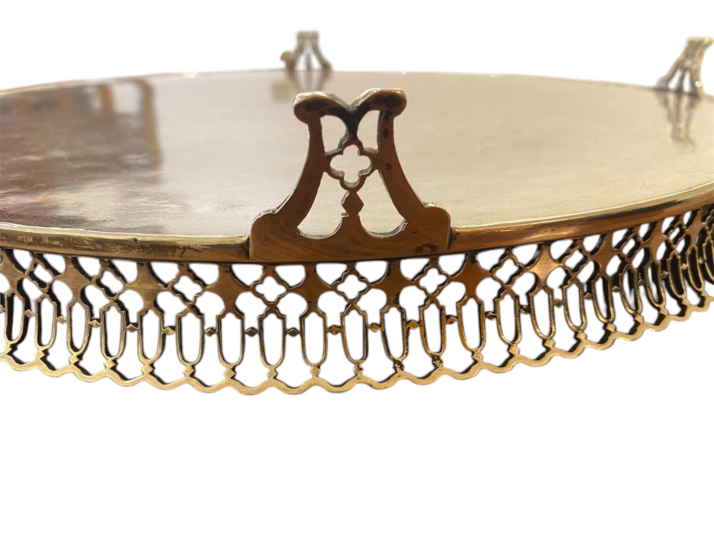Women's or Men's 19th Century Portuguese Silver Salver For Sale