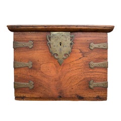 19th Century Portuguese/Spanish Colonial Brass Bound Box, Fitted as Cellarette