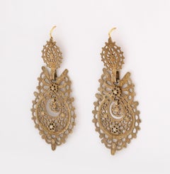 19th Century Portuguese Stagecoach Earrings c. 1790