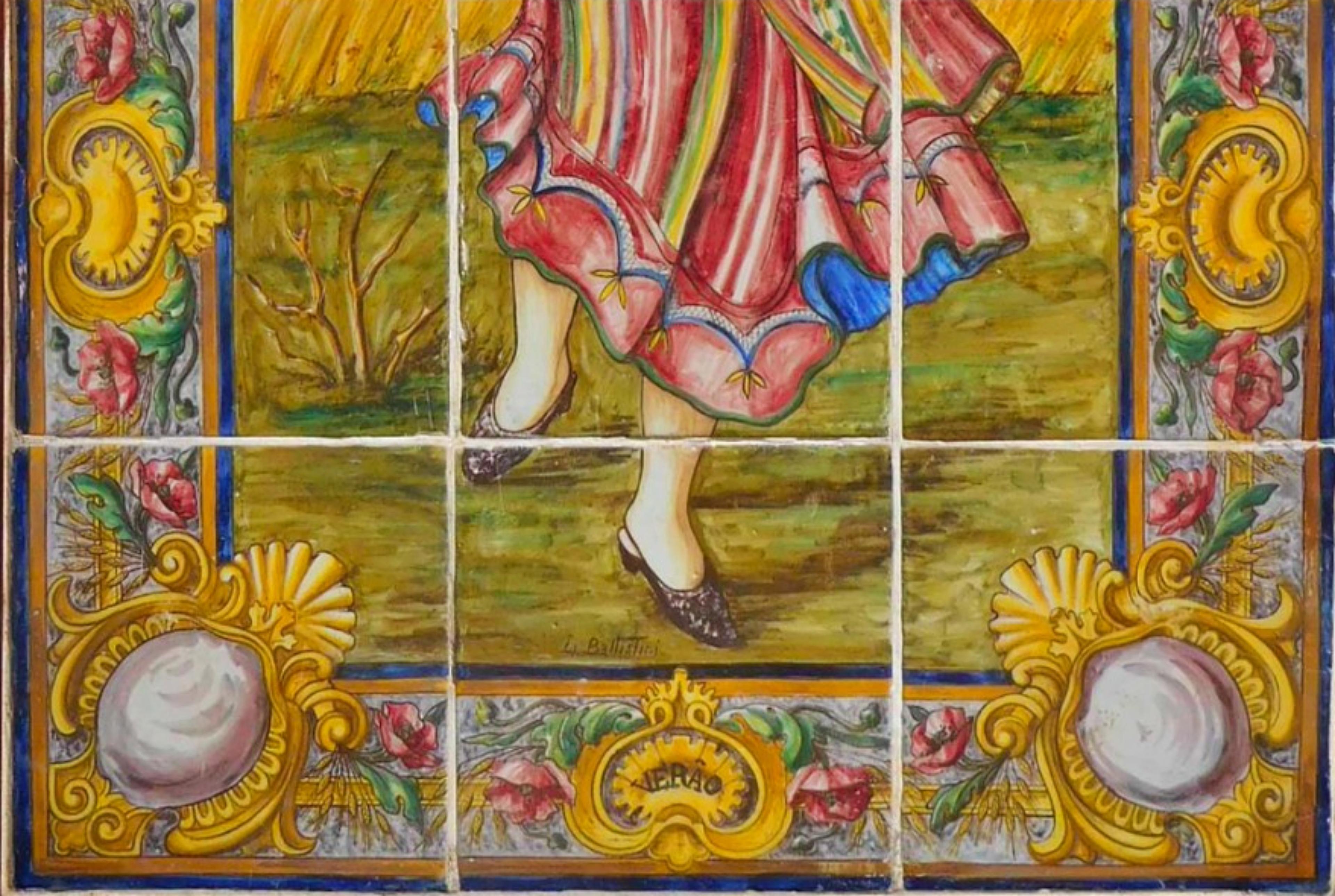 19th century Portuguese Tiles Panel 