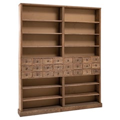 19th Century Portuguese Wooden Pharmacy Cabinet