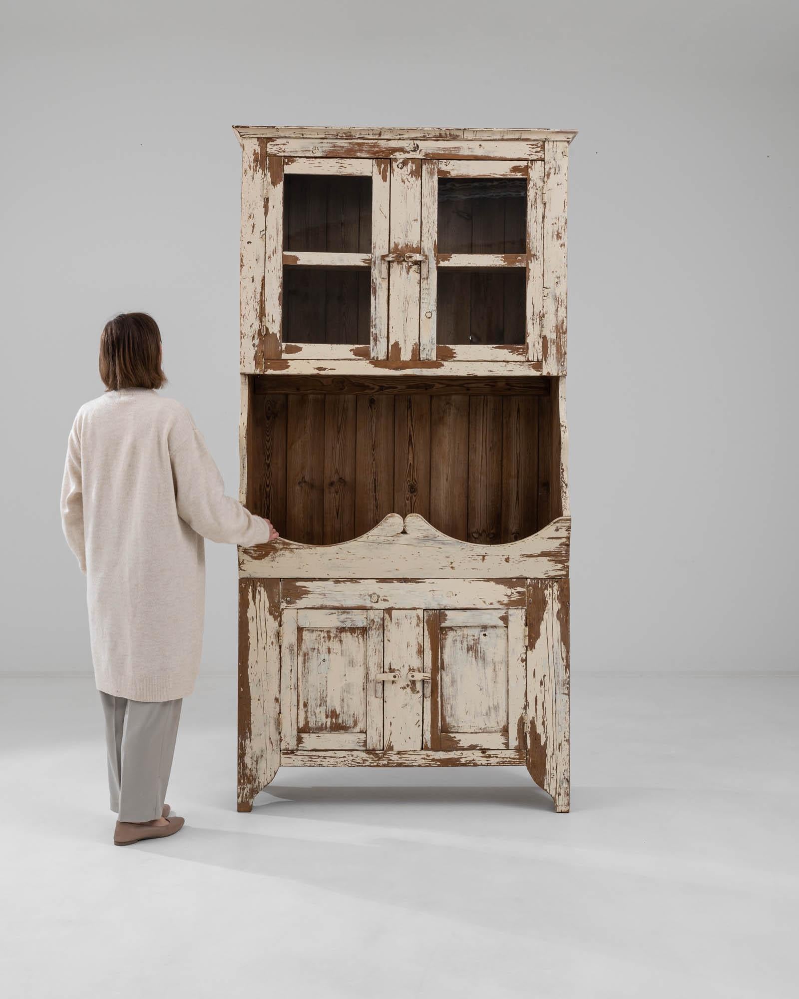 19th Century Portuguese Wooden Vitrine  In Good Condition For Sale In High Point, NC