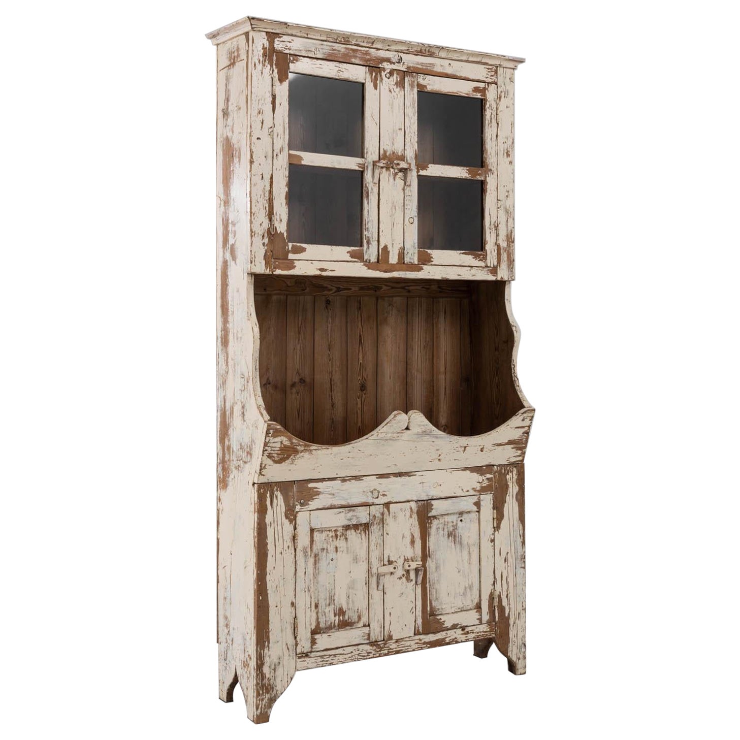 Portugiesische Holzvitrine aus dem 19. Jahrhundert