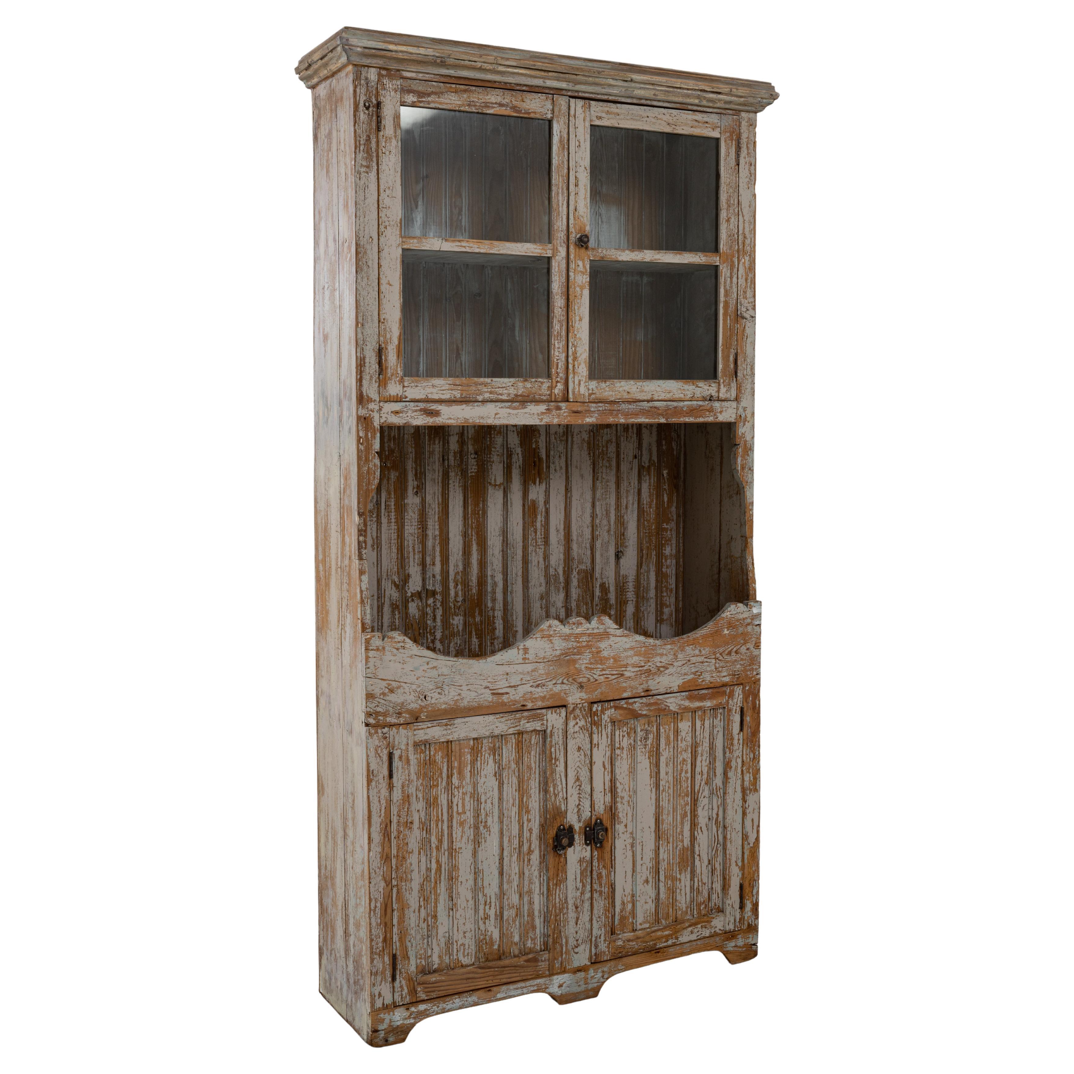 19th Century Portuguese Wooden Vitrine 