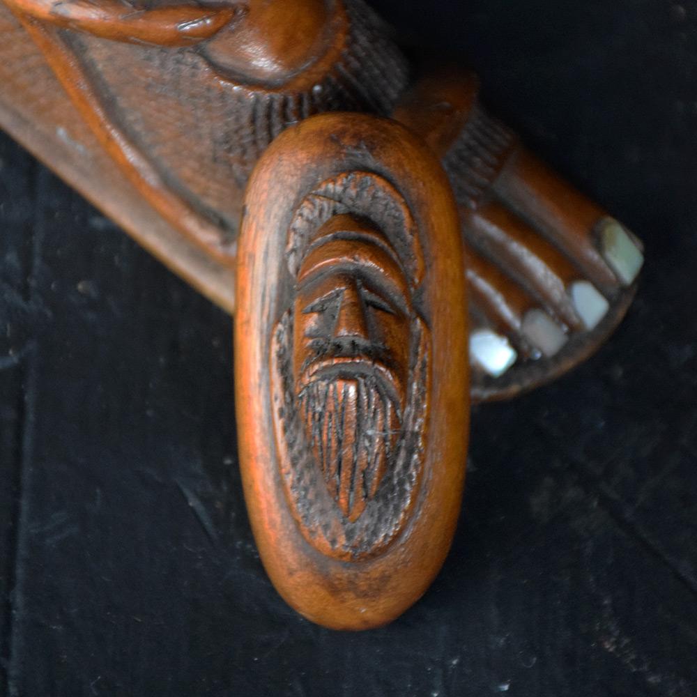 Hand-Carved 19th Century POW Shoe Snuff Box For Sale
