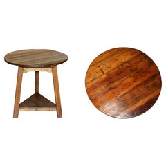 mesa de cricket de pino del siglo xix impresionante pátina de madera hay que ver fotos