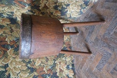 19th Century Primitive Antique Elm Chopping Table