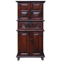 Used 19th Century Rustic Chestnut Wood Cabinet