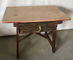 19th Century Rustic Country Work Table