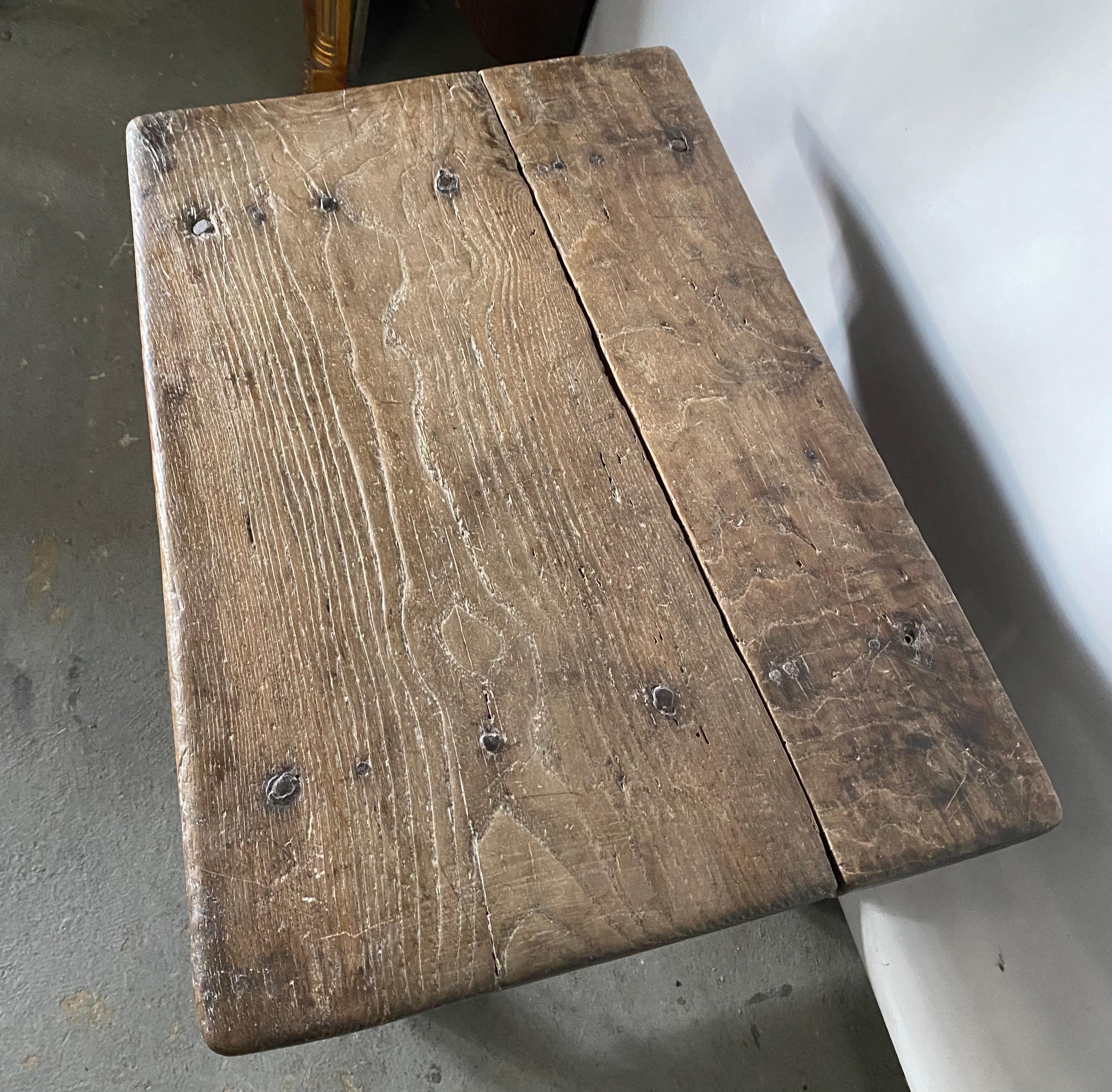19th Century Rustic Country Work Table In Good Condition In Sheffield, MA