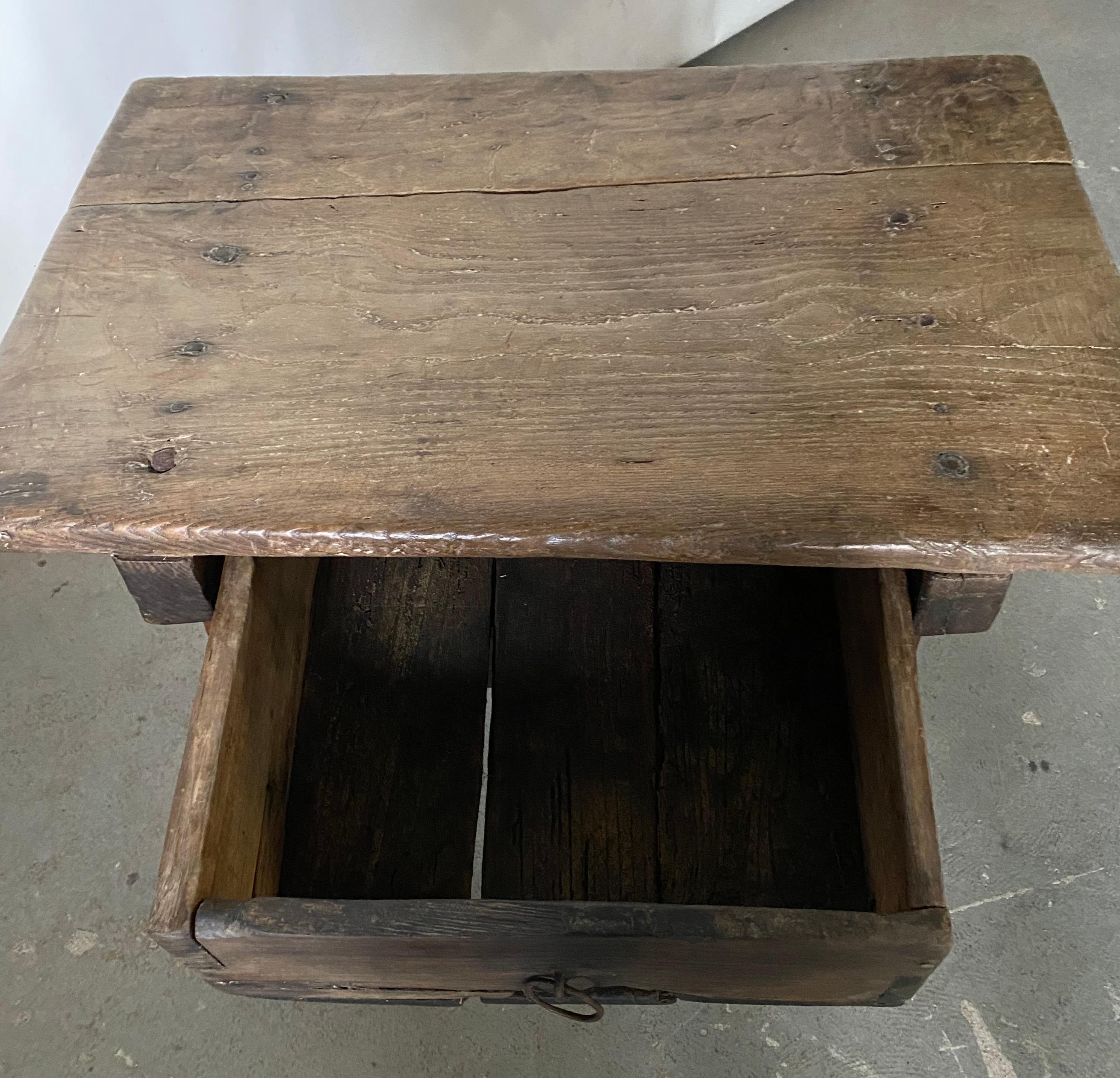 19th Century Rustic Country Work Table 1