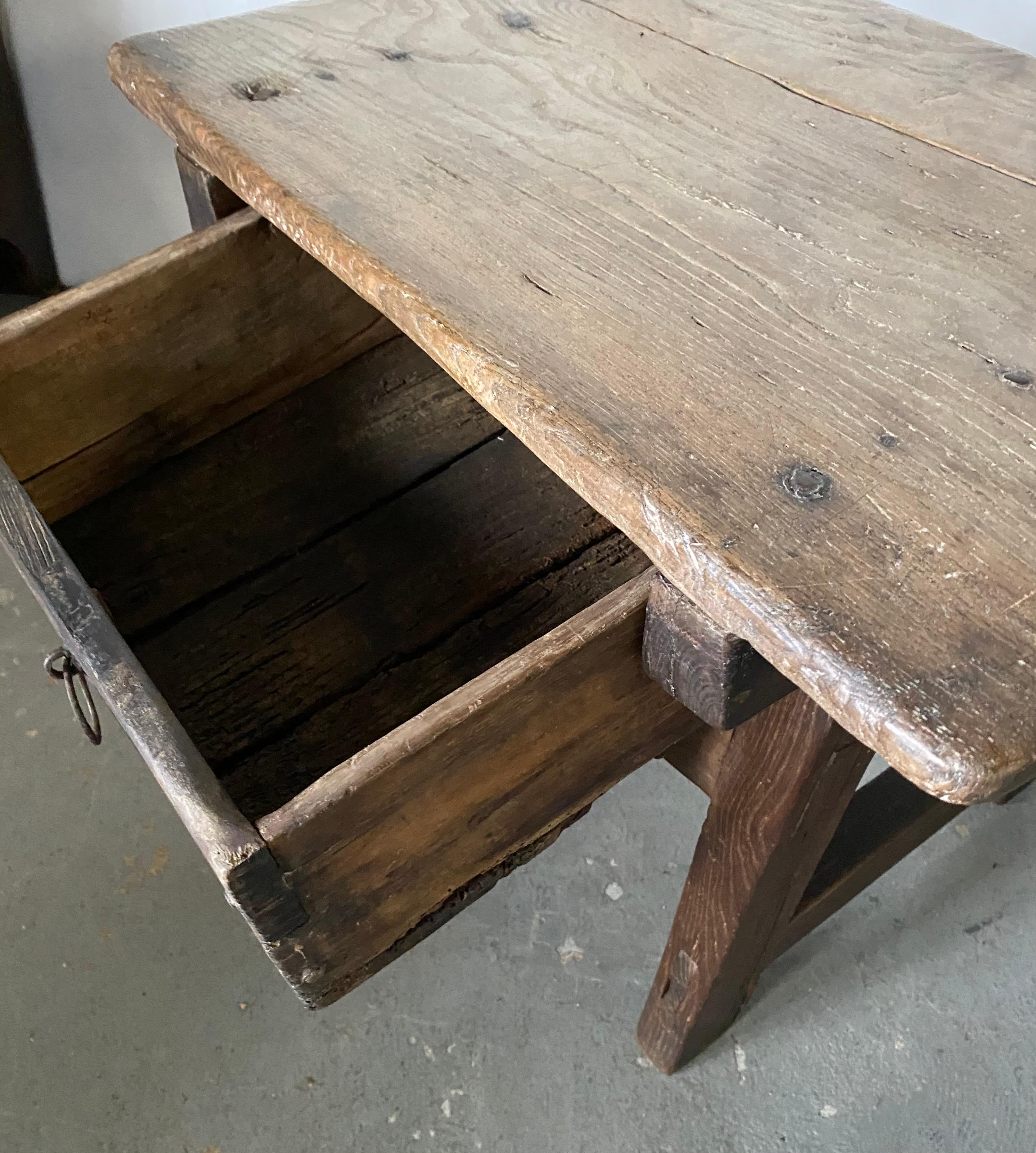 19th Century Rustic Country Work Table 2