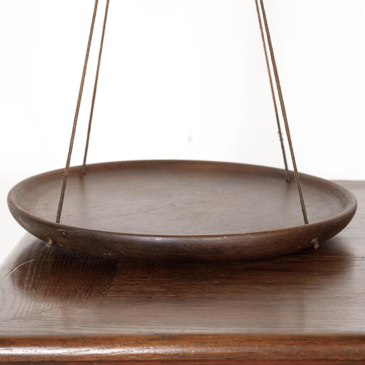 19th Century Primitive French Walnut Balance Scales 7
