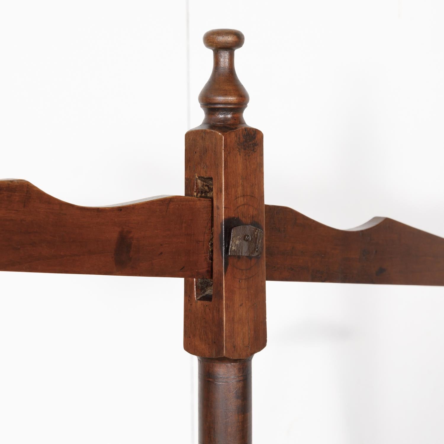 19th Century Primitive French Walnut Balance Scales In Good Condition In Birmingham, AL