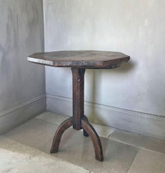 19th century primitive Hexagonal side teatable