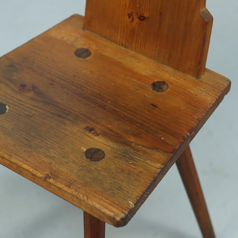 19ème siècle Primitif Minimalisme Chaise de montagne Bon état - En vente à OOSTERHOUT, NL