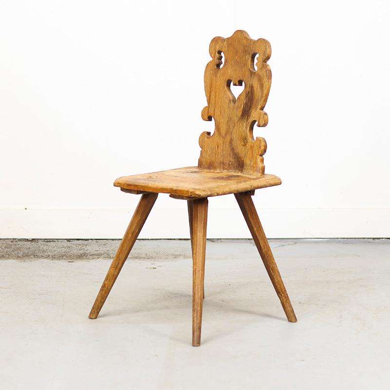 Primitiver Bergstuhl aus dem 19. (Deutsch) im Angebot