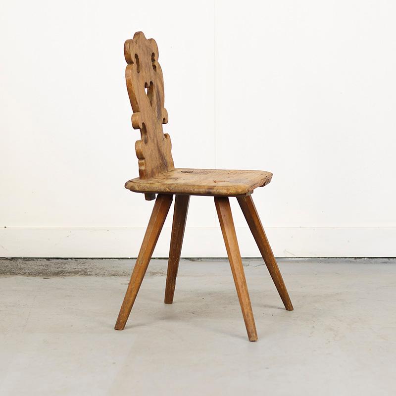 Primitiver Bergstuhl aus dem 19. im Zustand „Gut“ im Angebot in OOSTERHOUT, NL