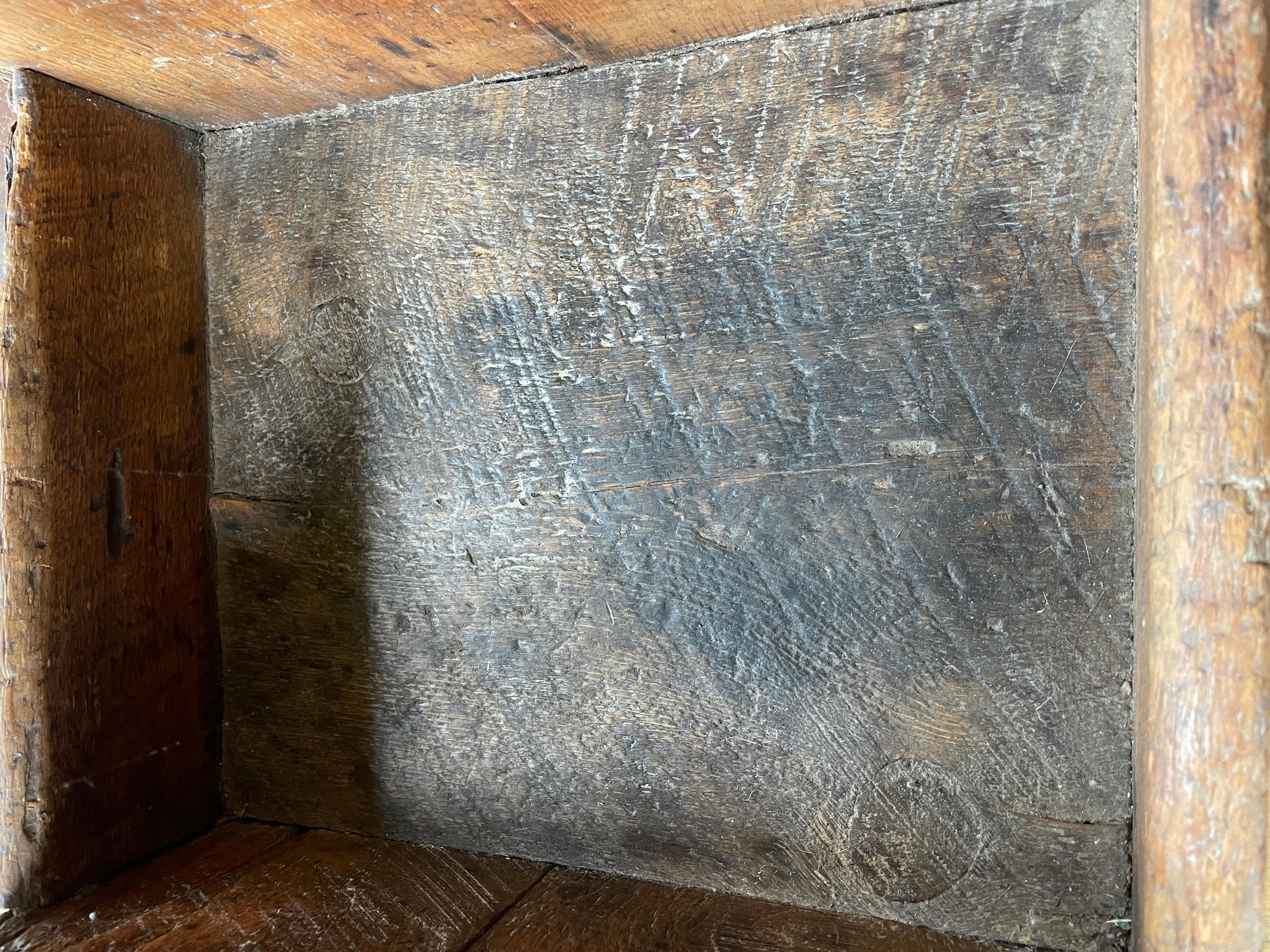 19th Century Primitive Pine Farrier's Tray In Distressed Condition For Sale In Nantucket, MA