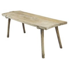 19th Century Primitive Single Plank Sycamore Table