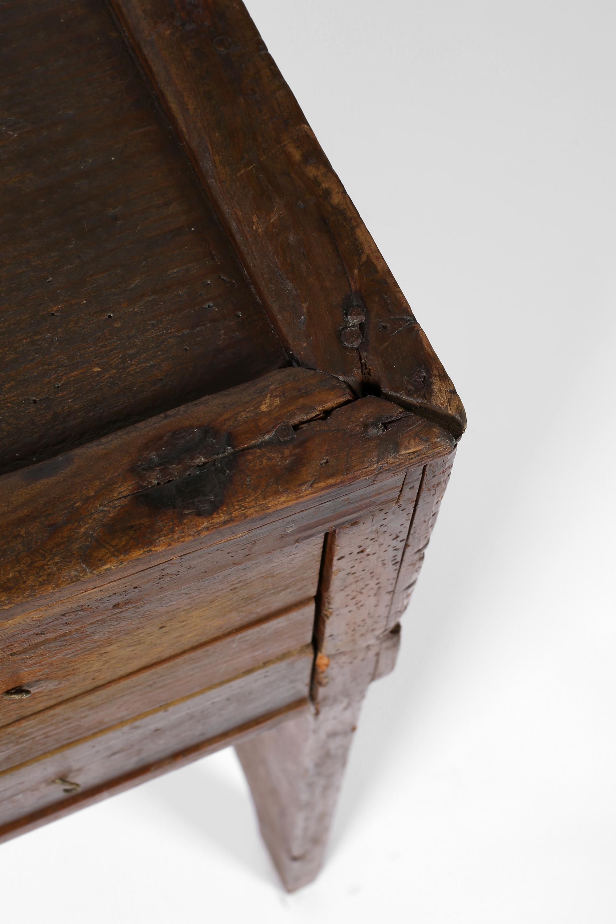 19th Century Primitive Wabi-Sabi Portuguese Goldsmiths Workbench #2 For Sale 9
