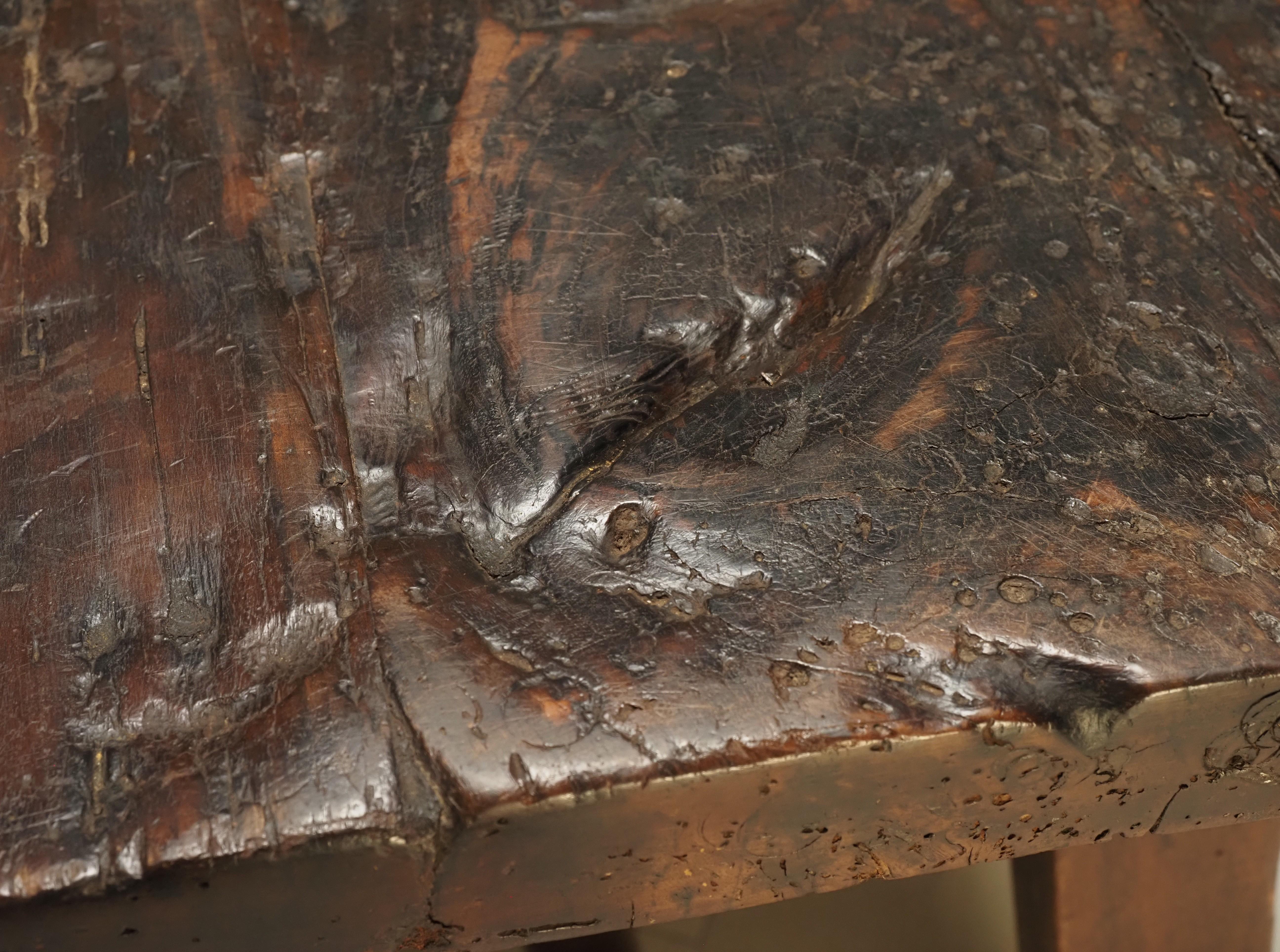 19th Century primitive work table or console 5