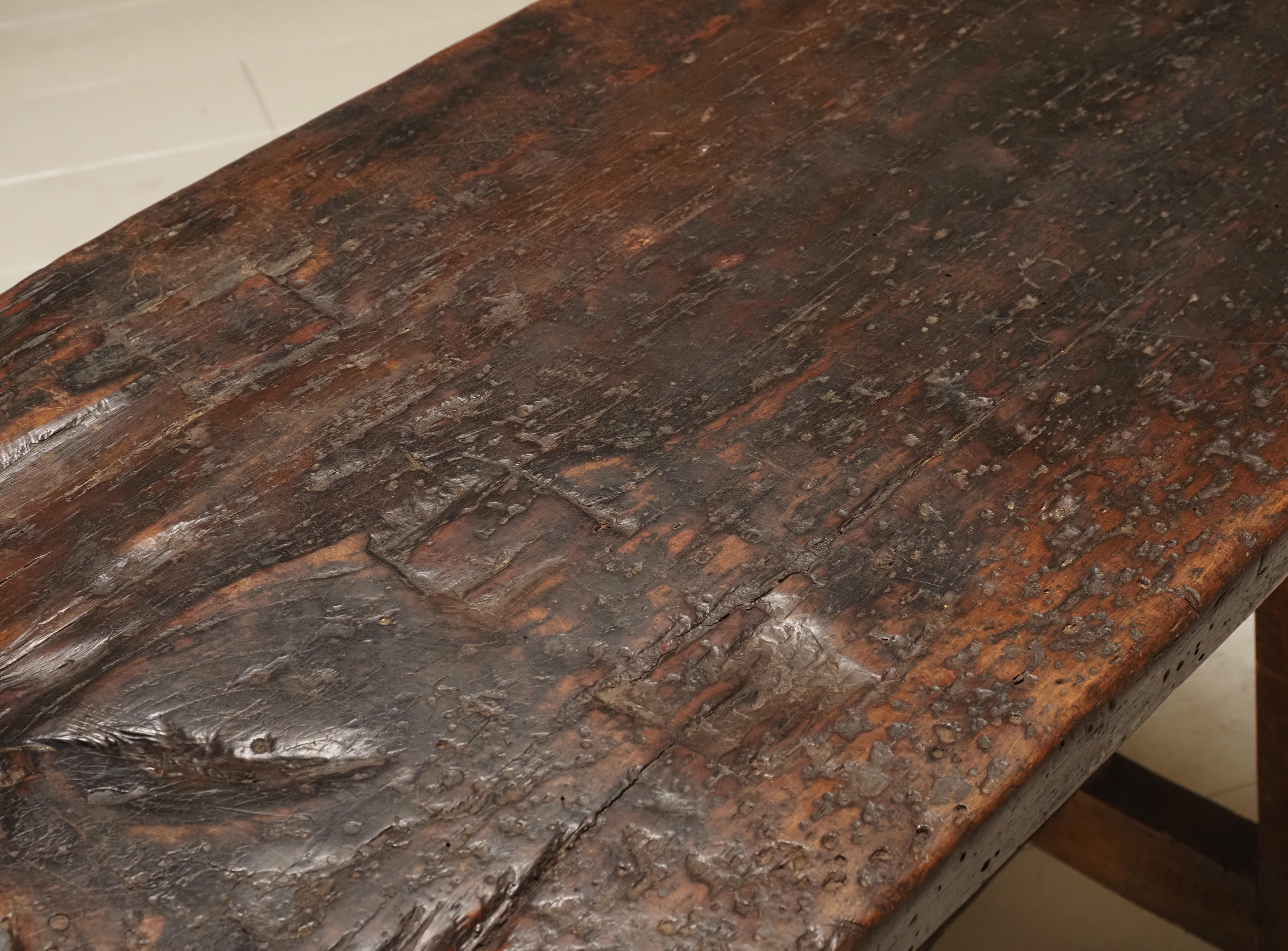 19th Century primitive work table or console 7