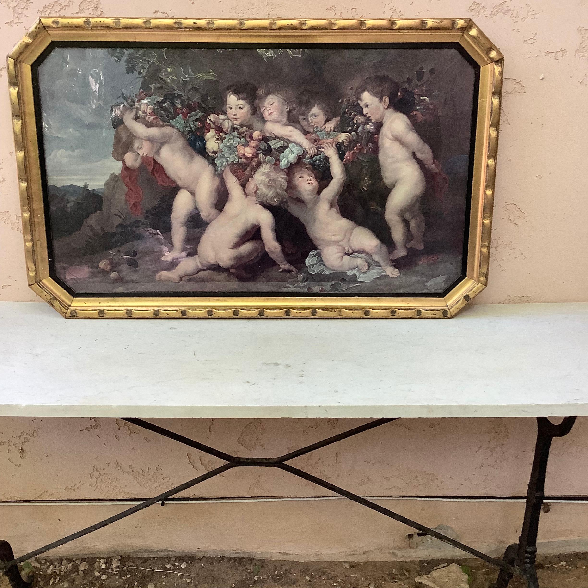 19th Century Print Garland of Fruit by Peter Paul Rubens In Good Condition For Sale In Austin, TX