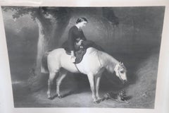 19th Century Print "heartbreak" from the Work of A. De Dreux by Goupil & Cie