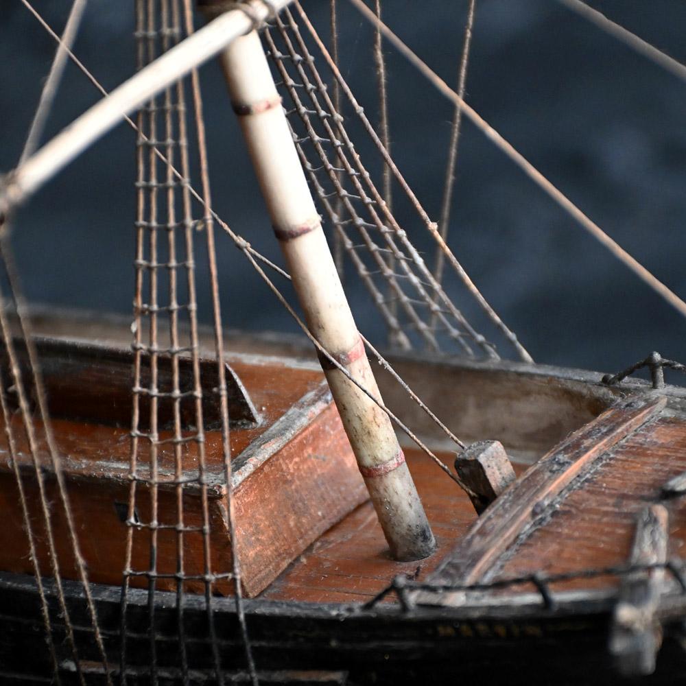 19th Century Prisoner of War Sailors Folk Art Ship Model 3